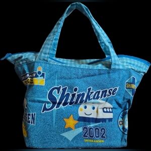 Blue Shinkansen Tote Bag